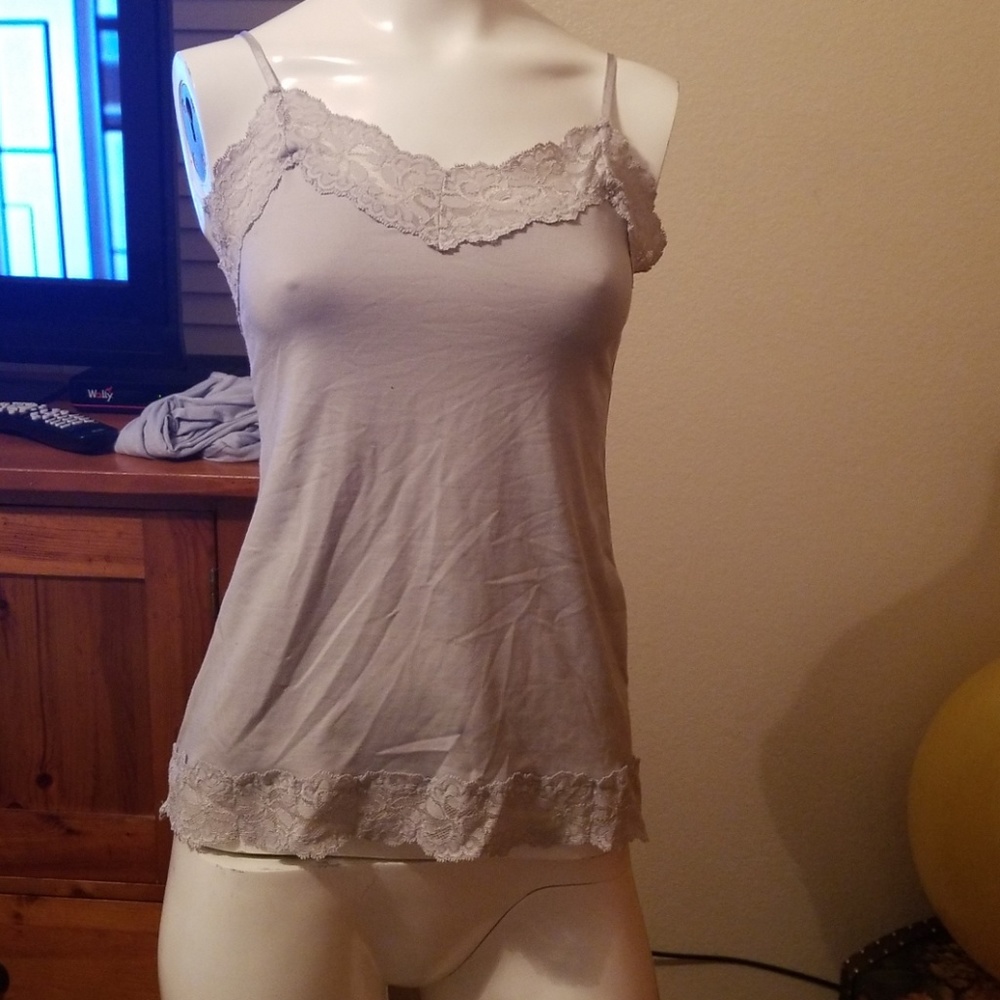 White House Black Market gray camisole